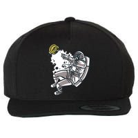 Bitcoin Astronaut In Space Wool Snapback Cap