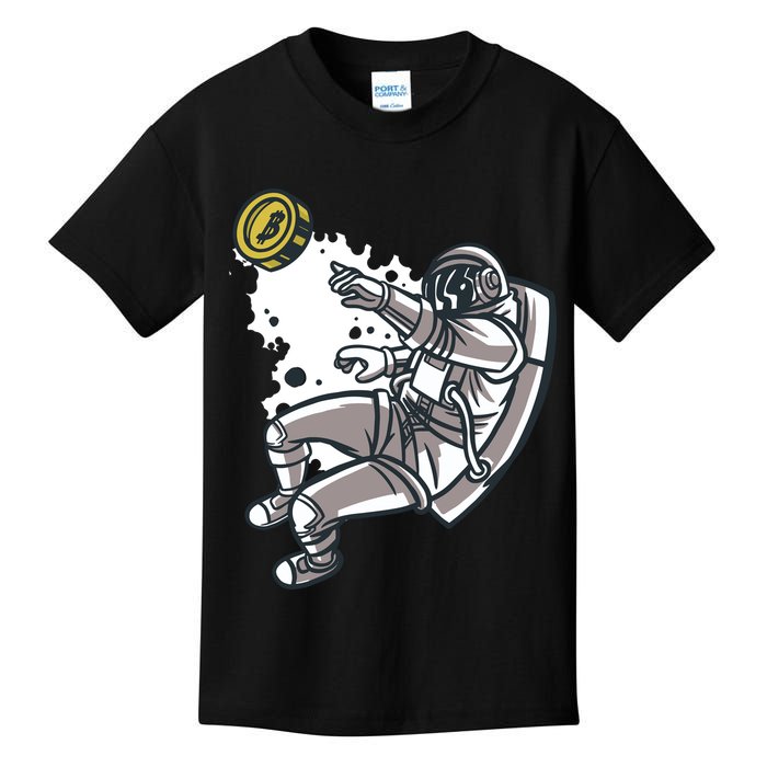 Bitcoin Astronaut In Space Kids T-Shirt