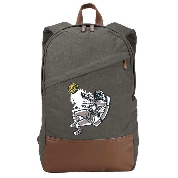 Bitcoin Astronaut In Space Cotton Canvas Backpack