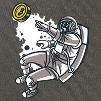 Bitcoin Astronaut In Space Cotton Canvas Backpack
