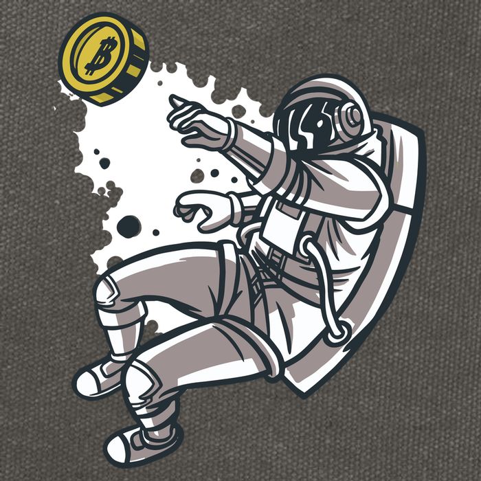 Bitcoin Astronaut In Space Cotton Canvas Backpack