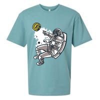 Bitcoin Astronaut In Space Sueded Cloud Jersey T-Shirt