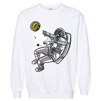 Bitcoin Astronaut In Space Garment-Dyed Sweatshirt