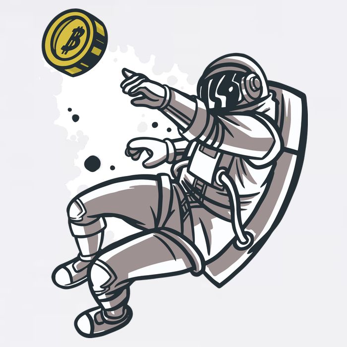 Bitcoin Astronaut In Space Garment-Dyed Sweatshirt