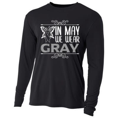 Brain Awareness In may we wear gray Brain Cancer Awareness Cooling Performance Long Sleeve Crew