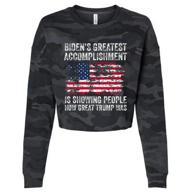 BidenS Accomplishment Is Showing People How Great Trump Was Cropped Pullover Crew