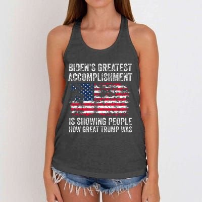 BidenS Accomplishment Is Showing People How Great Trump Was Women's Knotted Racerback Tank