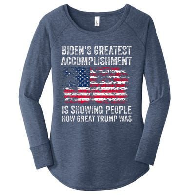 BidenS Accomplishment Is Showing People How Great Trump Was Women's Perfect Tri Tunic Long Sleeve Shirt