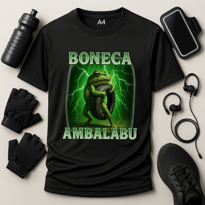 Boneca Ambalabu Italian Brainrot Frog Meme Cooling Performance Crew T-Shirt