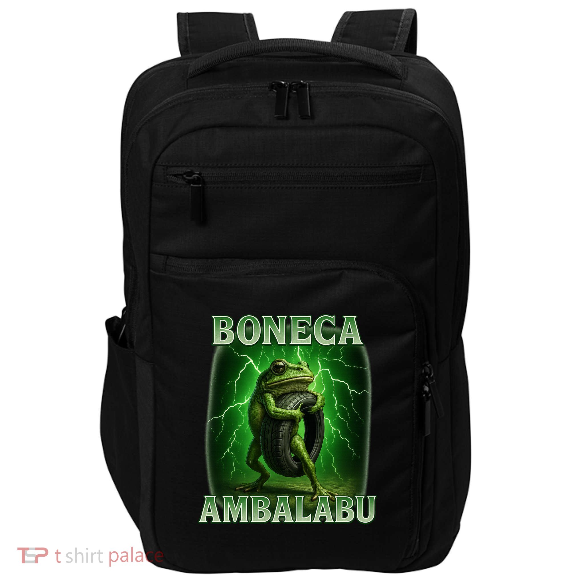Boneca Ambalabu Italian Brainrot Frog Meme Impact Tech Backpack