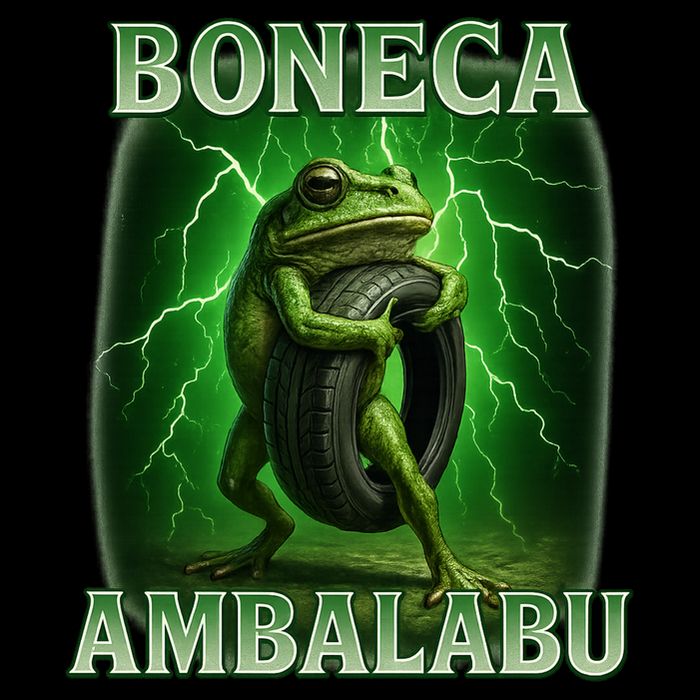 Boneca Ambalabu Italian Brainrot Frog Meme Sustainable Bucket Hat