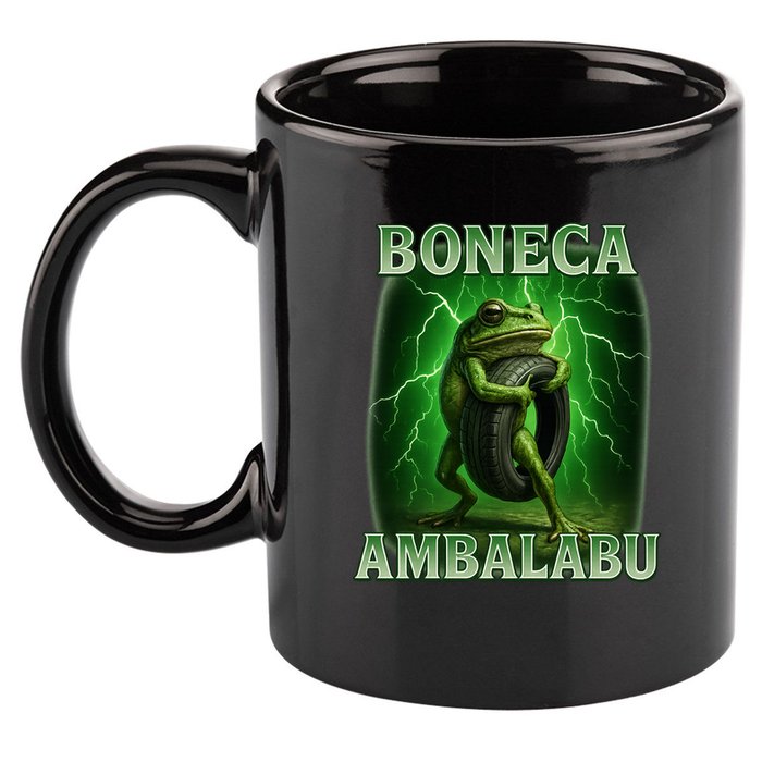 Boneca Ambalabu Italian Brainrot Frog Meme 11oz C Handle Ceramic Mug