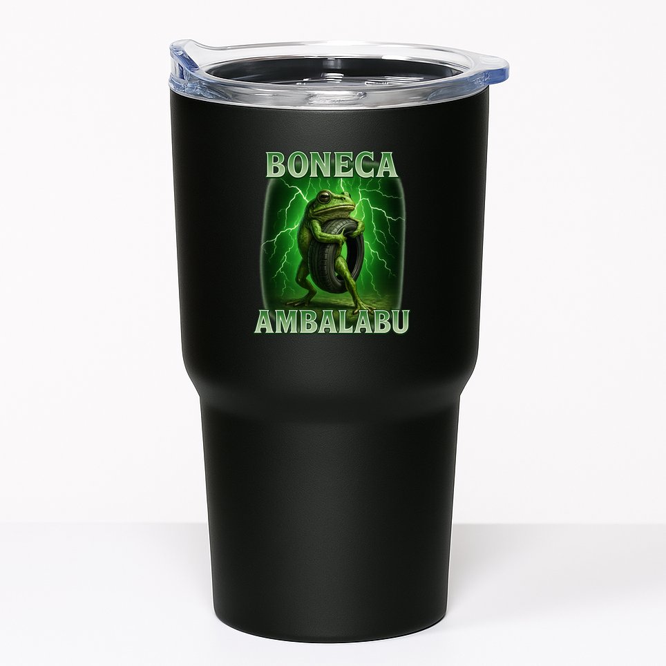 Boneca Ambalabu Italian Brainrot Frog Meme Tumbler