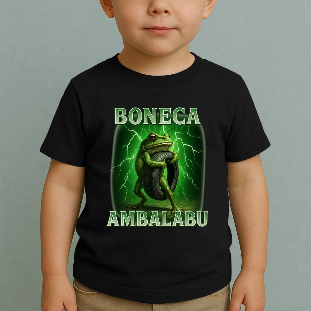 Boneca Ambalabu Italian Brainrot Frog Meme Toddler T-Shirt