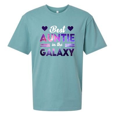 Best Auntie In The Galaxy Happy Parents Day Tie Dye Gift Sueded Cloud Jersey T-Shirt