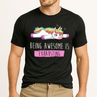 Being Awesome Is Exhausting Funny Unicorn Performance Shirt