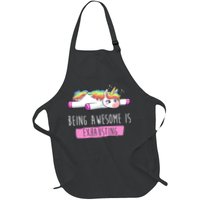 Being Awesome Is Exhausting Funny Unicorn Apron