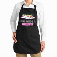 Being Awesome Is Exhausting Funny Unicorn Apron