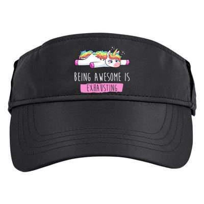 Being Awesome Is Exhausting Funny Unicorn Adult Drive Performance Visor