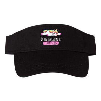 Being Awesome Is Exhausting Funny Unicorn Visor