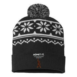 Bigfoot Admit It Life Would Be Boring Without Me USA-Made Snowflake Beanie