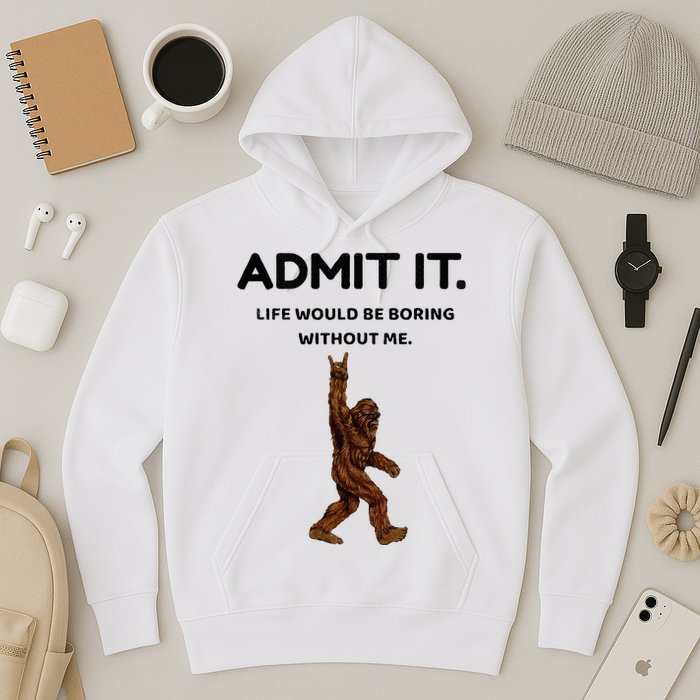 Bigfoot Admit It Life Would Be Boring Without Me Hoodie