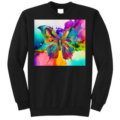 Butterfly Alcohol Ink Tumbler Sweatshirt