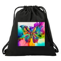 Butterfly Alcohol Ink Tumbler Drawstring Bag