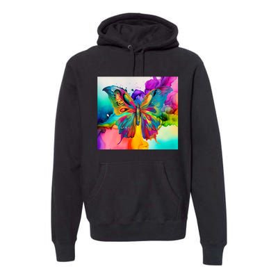 Butterfly Alcohol Ink Tumbler Premium Hoodie