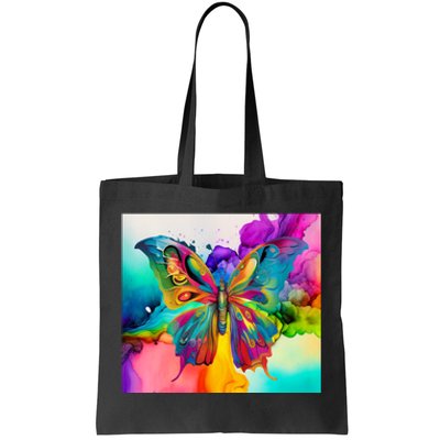 Butterfly Alcohol Ink Tumbler Tote Bag