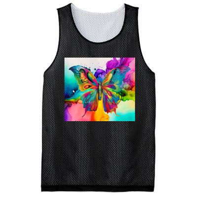 Butterfly Alcohol Ink Tumbler Mesh Reversible Basketball Jersey Tank