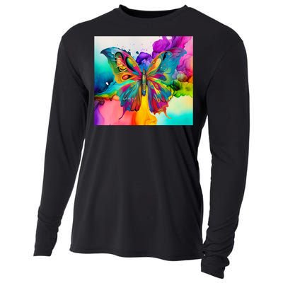 Butterfly Alcohol Ink Tumbler Cooling Performance Long Sleeve Crew