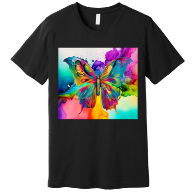 Butterfly Alcohol Ink Tumbler Premium T-Shirt