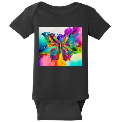 Butterfly Alcohol Ink Tumbler Baby Bodysuit