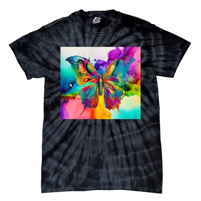 Butterfly Alcohol Ink Tumbler Tie-Dye T-Shirt