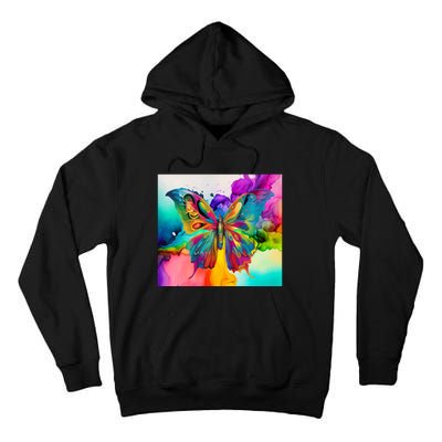 Butterfly Alcohol Ink Tumbler Tall Hoodie