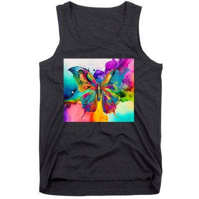 Butterfly Alcohol Ink Tumbler Tank Top