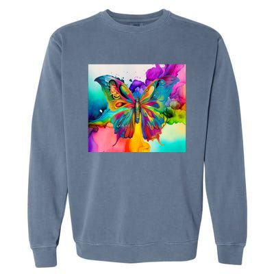 Butterfly Alcohol Ink Tumbler Garment-Dyed Sweatshirt