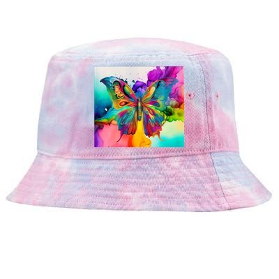 Butterfly Alcohol Ink Tumbler Tie-Dyed Bucket Hat