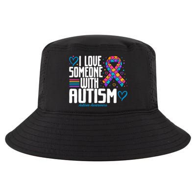 Blue Autism I Love Someone With Autism Awareness Gift Cool Comfort Performance Bucket Hat