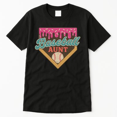 Baseball Aunt Ice Cream Drip Tall T-Shirt