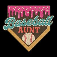 Baseball Aunt Ice Cream Drip Sustainable Bucket Hat