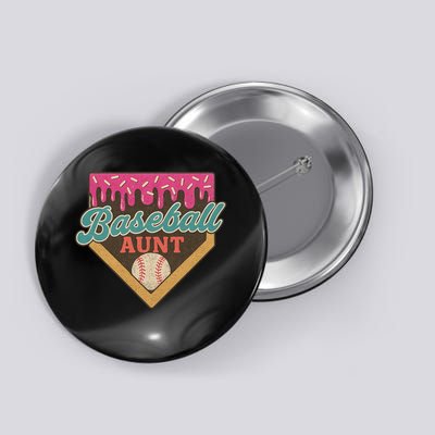 Baseball Aunt Ice Cream Drip Button
