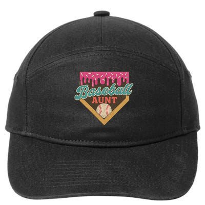Baseball Aunt Ice Cream Drip 7-Panel Snapback Hat
