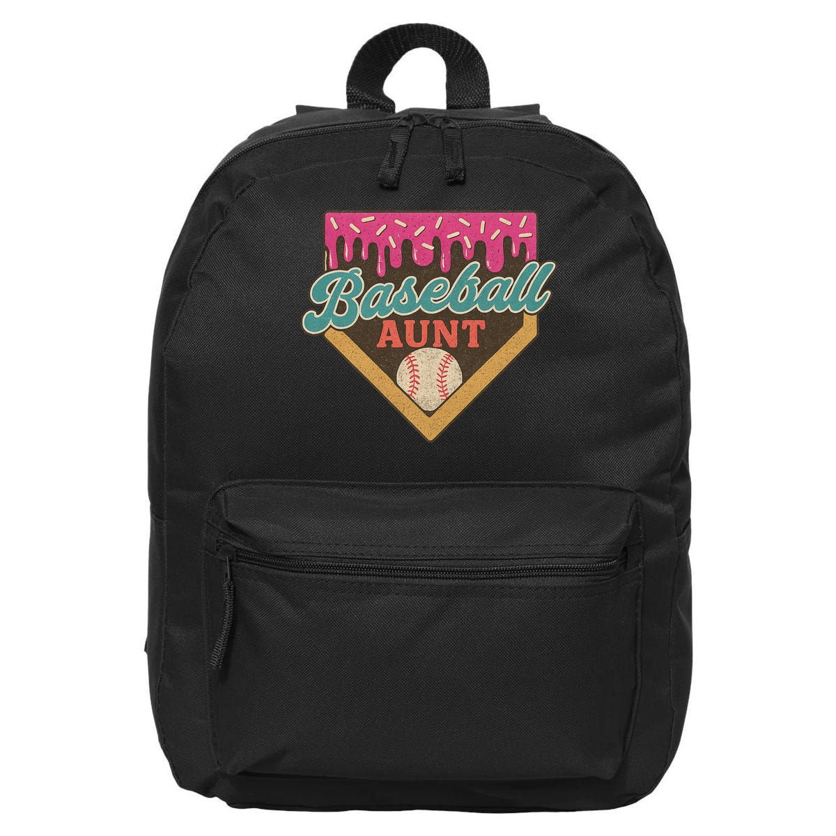 Baseball Aunt Ice Cream Drip 16 in Basic Backpack