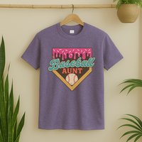 Baseball Aunt Ice Cream Drip T-Shirt