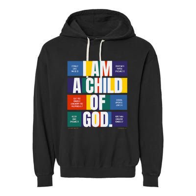 Bible Affirmations I'm a child of God Christian Faith  Garment-Dyed Fleece Hoodie