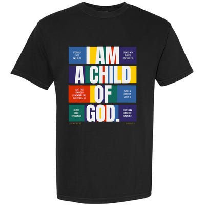 Bible Affirmations I'm a child of God Christian Faith  Garment-Dyed Heavyweight T-Shirt