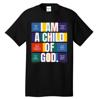 Bible Affirmations I'm a child of God Christian Faith  Tall T-Shirt