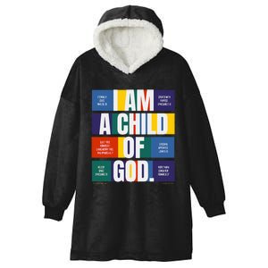 Bible Affirmations I'm a child of God Christian Faith  Hooded Wearable Blanket